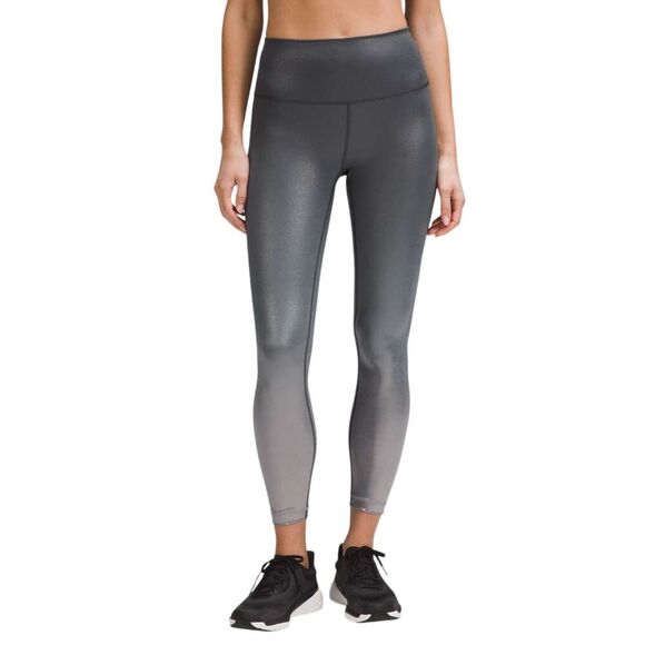 lululemon athletica Pants - Lululemon Wunder Train High-Rise Tight 25" *Foil Gradient Foil Engineer Grey
